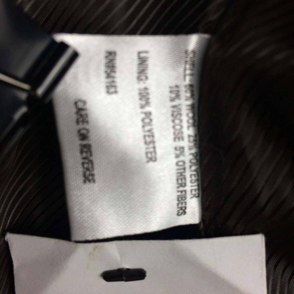 Calvin Klein Pea Coat Women 14 Tan Wool Blend Double Breasted Preppy Military - Picture 13 of 15